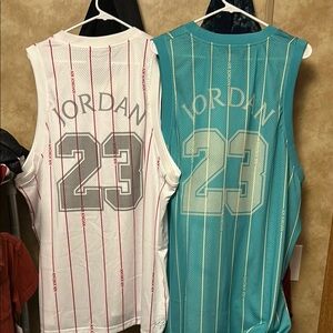 Jordan Basketball Jersey Set - White and Blue